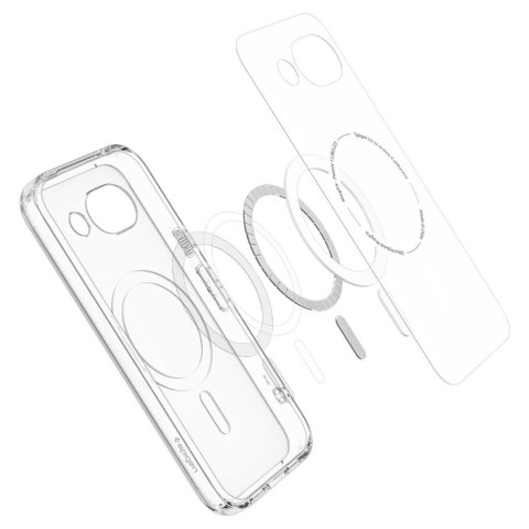 Etui pokrowiec na Google Pixel 10A Ultra Hybrid Mag MagSafe - przezroczysto białe SPIGEN