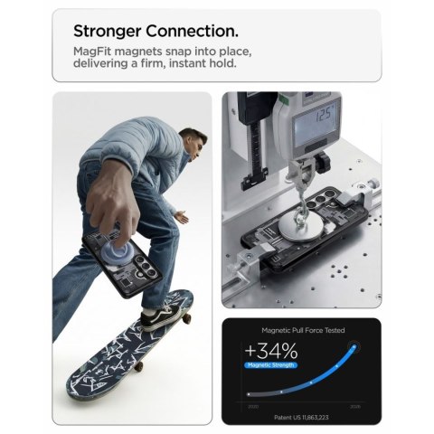 Etui pokrowiec na Samsung Galaxy S26 Zero One Ultra Hybrid Mag MagSafe - przezroczysto czarne