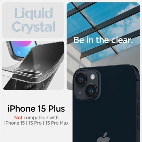 Etui pokrowiec na iPhone 15 Plus Crystal Flex - przezroczysty SPIGEN