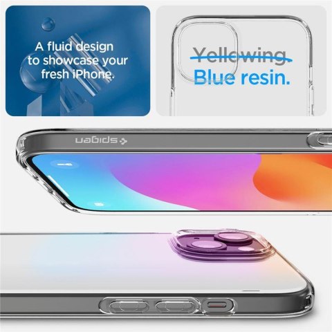 Etui pokrowiec na iPhone 15 Plus Crystal Flex - przezroczysty SPIGEN