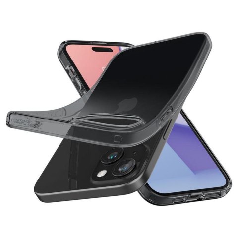 Etui pokrowiec na iPhone 15 Plus Crystal Flex - szaro przezroczysty SPIGEN