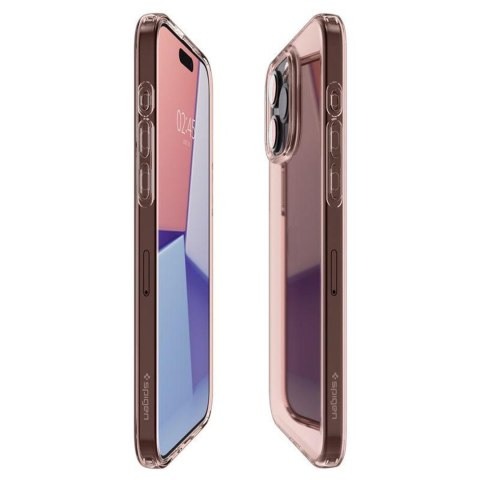 Etui pokrowiec na iPhone 15 Pro Max Crystal Flex - różowo przezroczysty SPIGEN