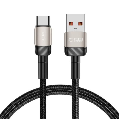 Kabel przewód USB-C - USB-A UltraBoost Evo 100W 5A 1m - tytanowy Tech-Protect