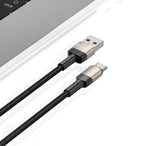 Kabel przewód USB-C - USB-A UltraBoost Evo 100W 5A 1m - tytanowy Tech-Protect