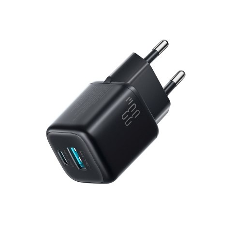 Ładowarka sieciowa USB-A USB-C 33W z kablem 60W USB-C do USB-C 1m - czarna JOYROOM