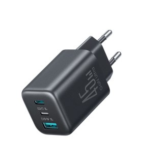 Ładowarka sieciowa USB-C iPhone Lightning USB-A GaN 45W - czarna JOYROOM