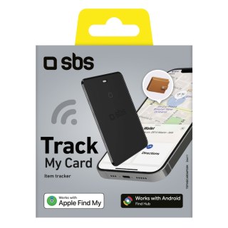 Lokalizator uniwersalny ultracienki iOS Android Track My Card - czarny SBS