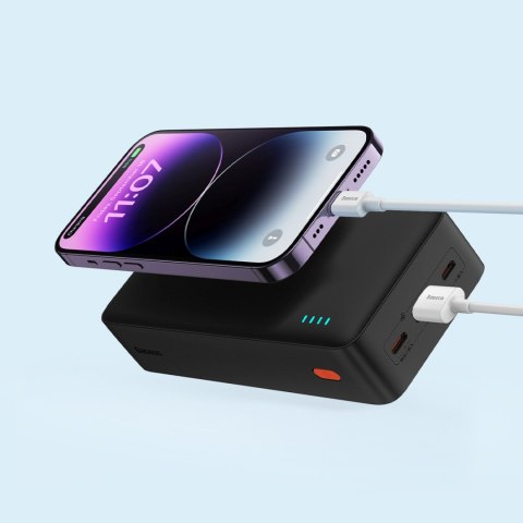 Powerbank 20W 30000mAh USB-A USB-C Airpow Fast Charge z kablem USB-C 30cm - czarny BASEUS