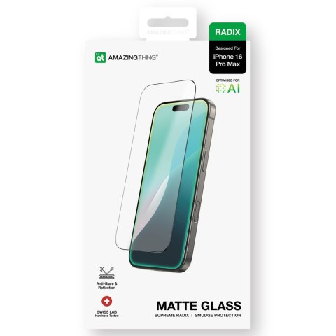 Szkło hartowane matowe do iPhone 16 Pro Max Radix Matte Glass AmazingThing