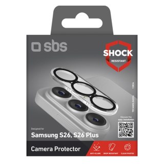 Szkło ochronne na tylną kamerę do Samsung Galaxy S26/S26 Plus z czarną ramką SBS