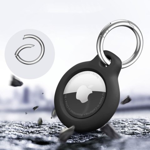 Etui ochronne brelok na lokalizator Apple AirTag 1 / 2 czarne - 4 szt. Tech-Protect