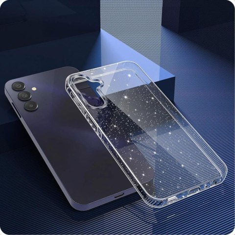 Etui pokrowiec na Samsung Galaxy A56 5G FlexAir - przezroczysto brokatowe