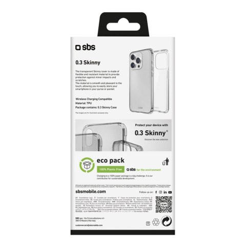 Etui pokrowiec na iPhone 16 Pro Skinny Cover - przezroczysty SBS