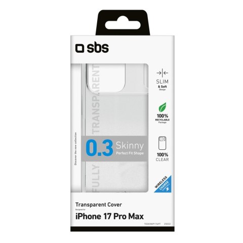 Etui pokrowiec na iPhone 17 Pro Max Skinny Cover - przezroczysty SBS