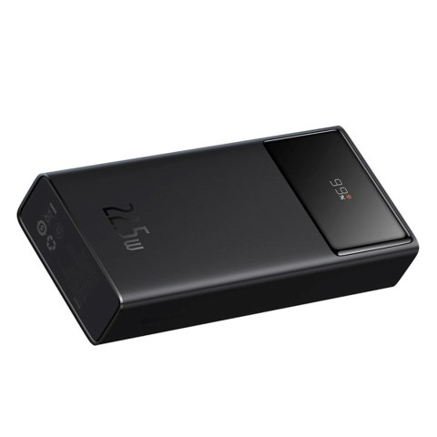 Powerbank 20000mAh USB-A USB-C z wyświetlaczem kablem 22.5W - czarny BASEUS