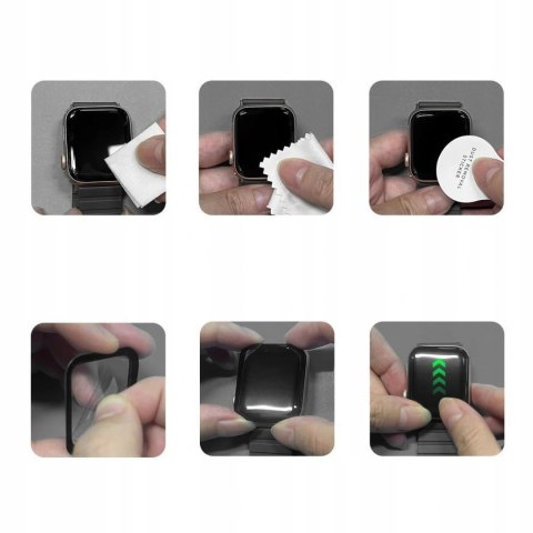 Szkło hybrydowe do zegarka Garmin Venu 3S Glass Flex+ czarne - 2 szt. Tech-Protect