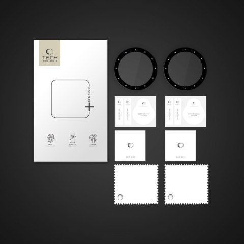 Szkło hybrydowe do zegarka Garmin Venu 3S Glass Flex+ czarne - 2 szt. Tech-Protect