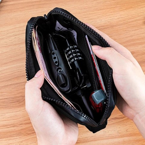 Saszetka rowerowa na telefon klucze portfel karty pieniądze 0.15l - czarna ROCKBROS