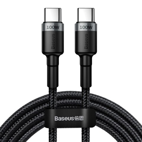 Cafule nylonowy kabel przewód USB-C Power Delivery 2.0 100W 20V 5A 2m szary BASEUS