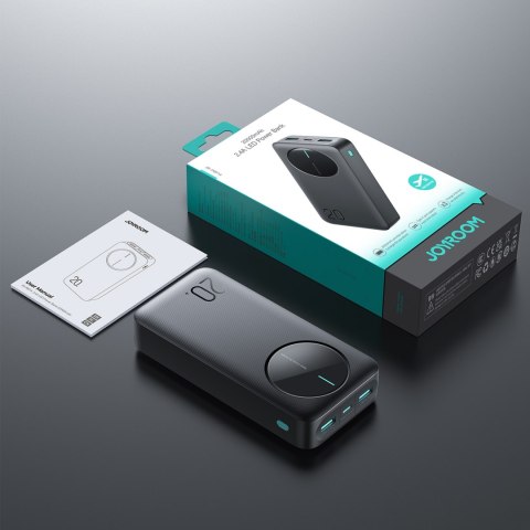 Powerbank JR-PBF14 20000mAh 2.4A 2x USB-A 1x USB-C - czarny JOYROOM