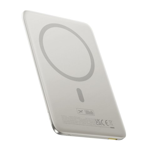 Powerbank magnetyczny 5000mAh Ultra-Slim 20W MagSafe z kablem USB-C 60W - tytanowy BASEUS