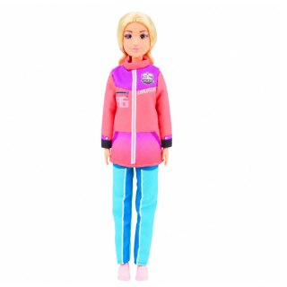 Lalka Anlily Sporty Zimowe Narty Skuter Deska Snowboardowa Ubrania Zestaw LEAN Toys