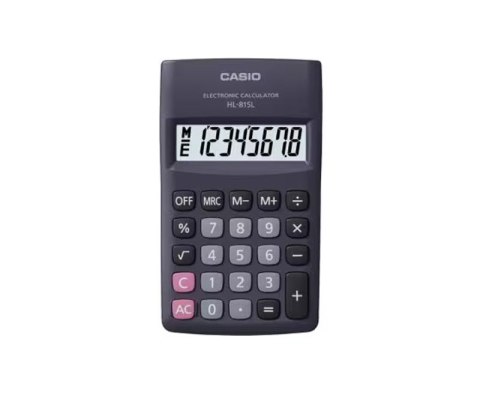 CASIO Kalkulator kieszonkowy HL-815L-BK BOX, 8-cyfrowy, 69,5x118mm, czarny