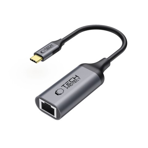 Adapter przejściówka USB-C do Ethernet RJ45 1000Mbps - czarny Tech-Protect