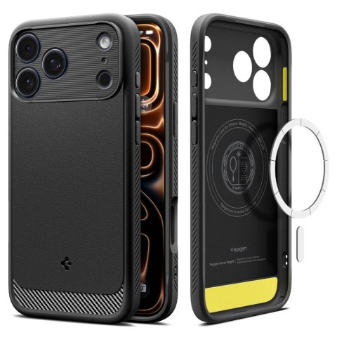 Etui ochronne case na iPhone 17 Pro Rugged Armor Mag MagSafe - czarny mat