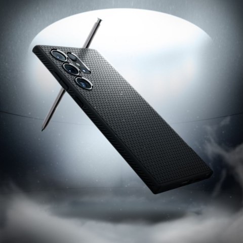 Etui pokrowiec na Samsung Galaxy S24 Ultra Liquid Air - czarny mat SPIGEN
