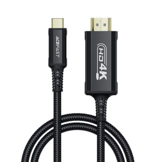 Kabel przewód audio-video USB-C - HDMI 4K 60Hz HDR 1.8m - czarny ACEFAST
