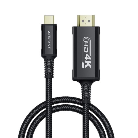 Kabel przewód audio-video USB-C - HDMI 4K 60Hz HDR 1.8m - czarny ACEFAST