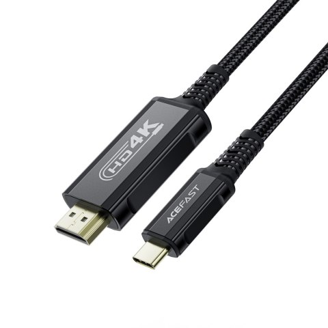 Kabel przewód audio-video USB-C - HDMI 4K 60Hz HDR 1.8m - czarny ACEFAST
