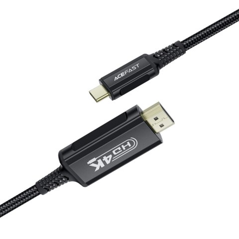 Kabel przewód audio-video USB-C - HDMI 4K 60Hz HDR 1.8m - czarny ACEFAST