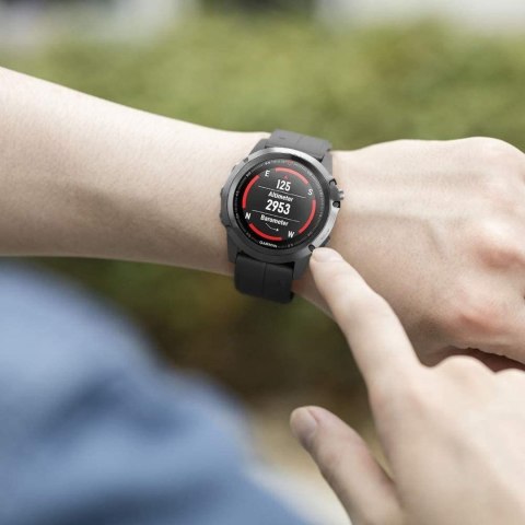 Pasek na zegarek Garmin Fenix 5 / 6 / 6 Pro / 7 IconBand - zielony Tech-Protect
