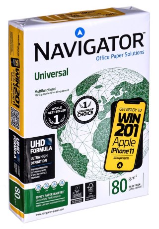 Papier xero ksero biurowy Universal Premium Navigator 8247A80 (A4; 80g/m2; 500 szt.arkuszy; papier biały)