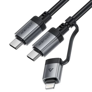 Kabel przewód USB-C - USB-C / Lightning 60W 480Mb/s 3A 1.2m - czarny ACEFAST