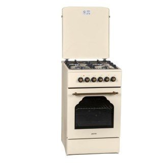 Kuchnia gazowo-elektryczna MPM MPM-56-KRM-14 Retro 50 cm | termoobieg | grill | ruszt żeliwny | kremowy