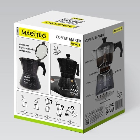Kawiarka espresso/mocha Granite 150 ml, 3 filiżanki MR-1667-3