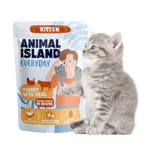 ANIMAL ISLAND Kitten indyk z cielęciną 85g