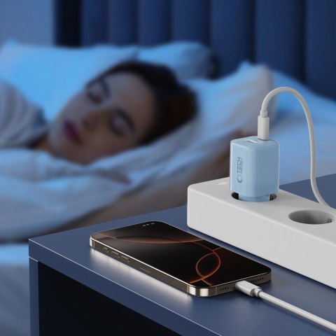 Ładowarka sieciowa USB-A USB-C PD 33W QC - niebieska Tech-Protect