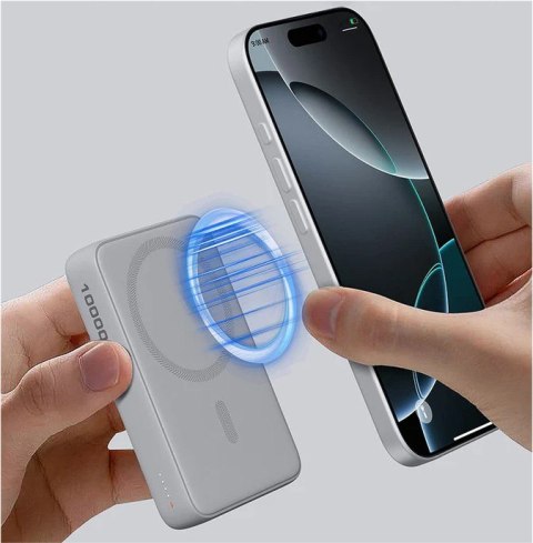 PB-MS04 White Qi2 MagSafe PowerBank 10000mAh 20W PD AUKEY