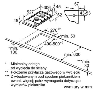 Płyta gazowa PRB3A6I40 Bosch