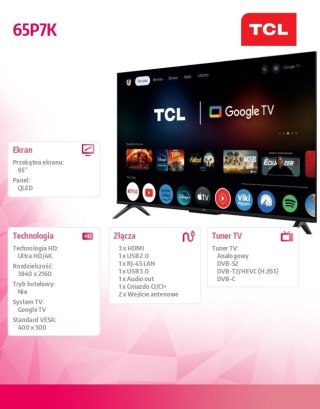 Telewizor QLED 65 cali 65P7K