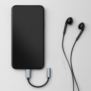 Adapter USB-C | Jack 3.5mm | 10 cm Qoltec