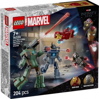Klocki Super Heroes 76320 Iron Man i War Machine kontra drony Hammera LEGO