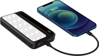 Powerbank P10 LCDPD 10 000mAh LAMP z funkcją mocnego źródła światła, moc wyjściowa 22,5W Port Delivery (PD20W) Rebeltec