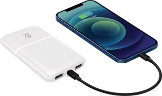 Powerbank P5 (5 000mAh 10W), moc wyjściowa 10W zapewnia szybkie i stabilne ładowanie kompatybilnych urządzeń, jednoczesne ładowa Rebeltec