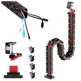 Organizer kabli, 1345mm czarno czerwony RS125 Maclean