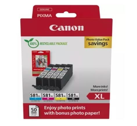 Multipack CLI-581XL BK/C/M/Y Photo Value 2052C006
